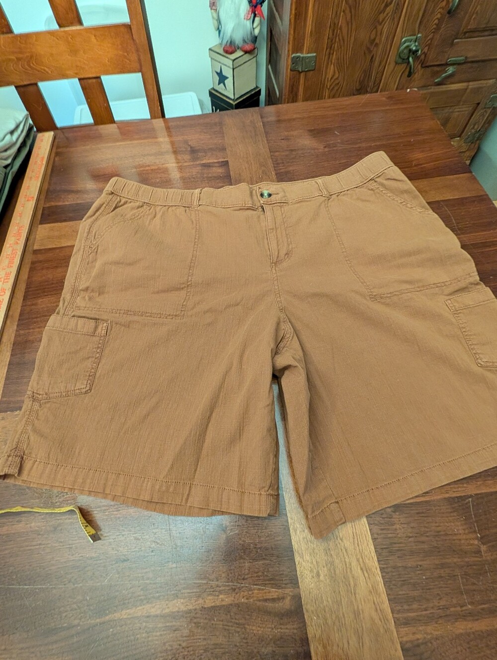 Sonoma Women's Brown Cotton Women's Cargo Utility Shorts Size 22W